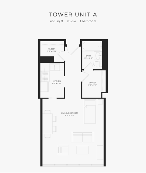 Tower Unit A at Eden Commons, Illinois, 60616